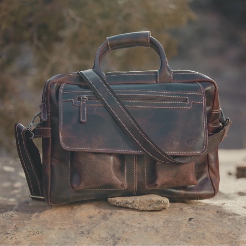 Kodiak Buffalo Leather Pilot Bag